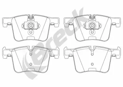 25199 00 551 00 BRECK Комплект тормозных колодок, дисковый тормоз
